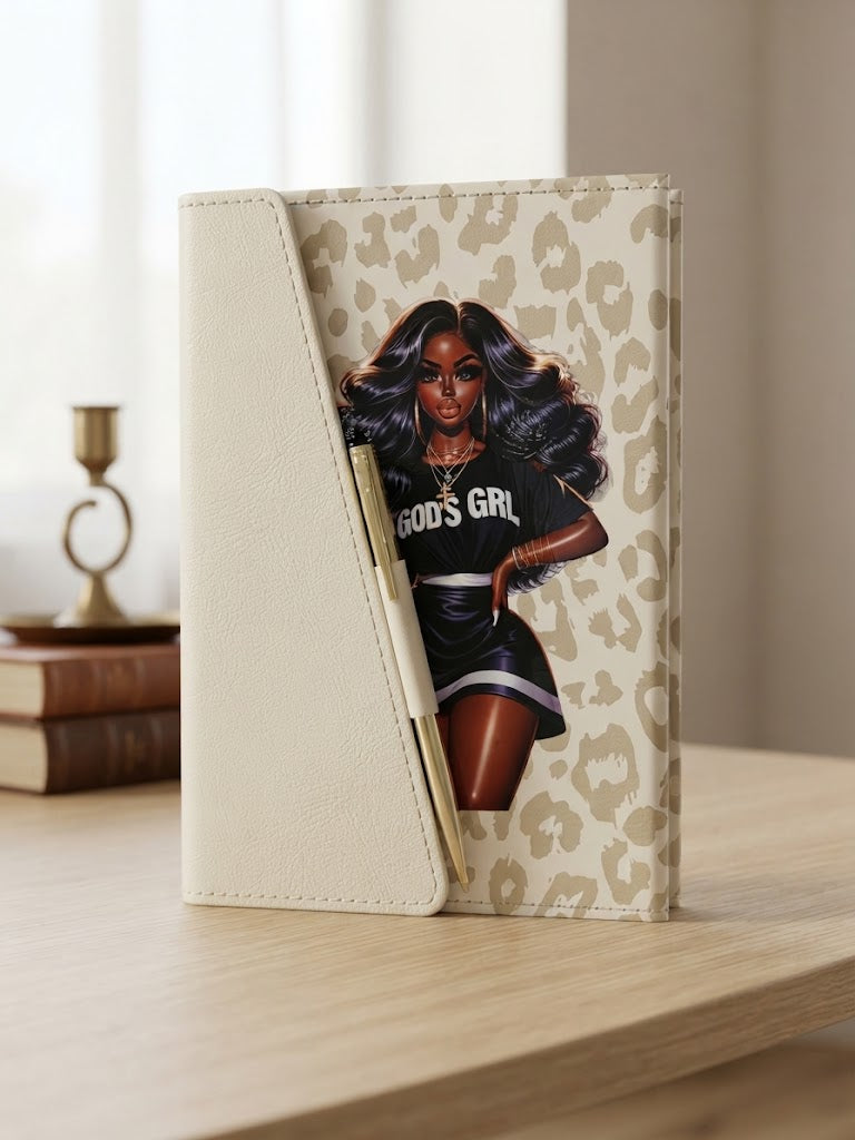 J-Spice: Beige Leopard Journal "God's Girl"