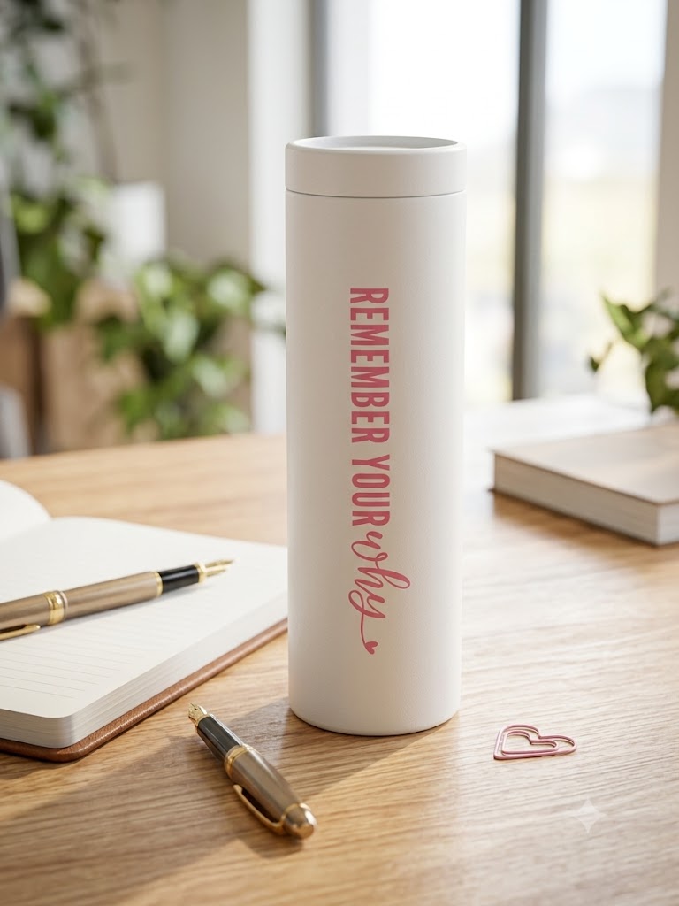 J-Spice: White Tumbler "Remember Your Why"