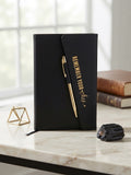 J-Spice: Black Journal "Remember Your Why" - Gold Lettering