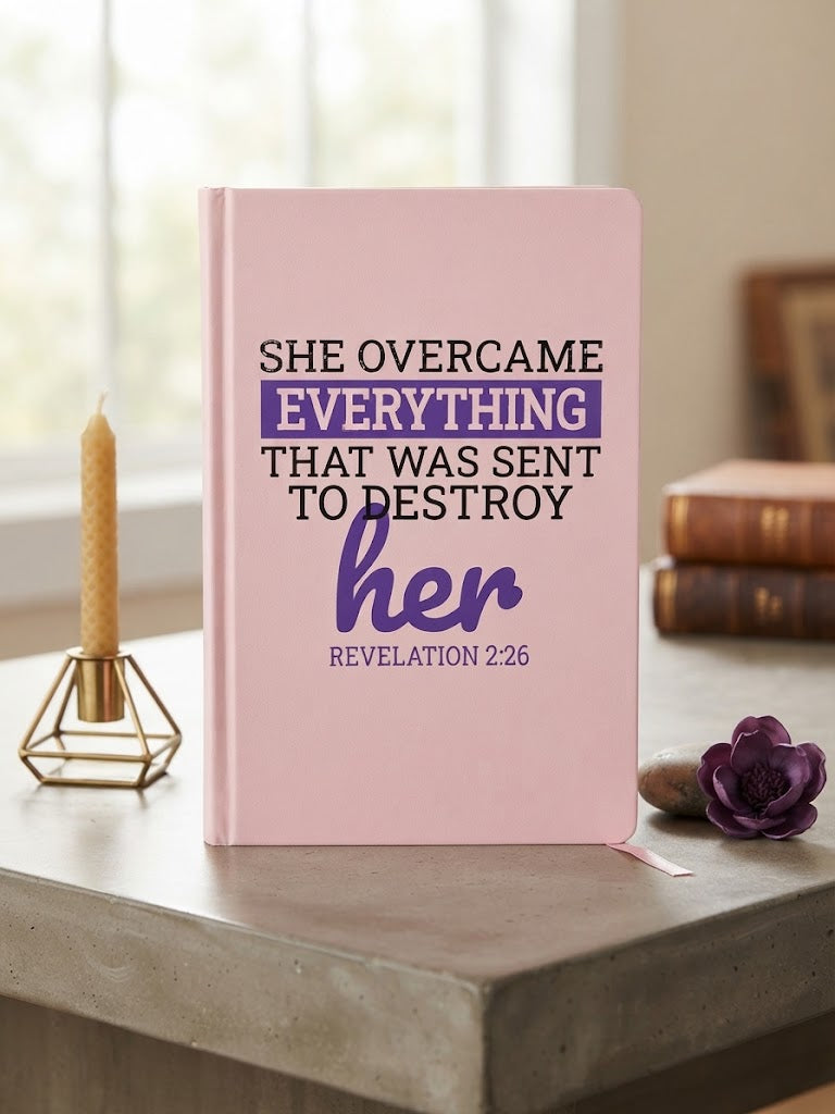 J-Spice: Pink Journal "She Overcame Everything"