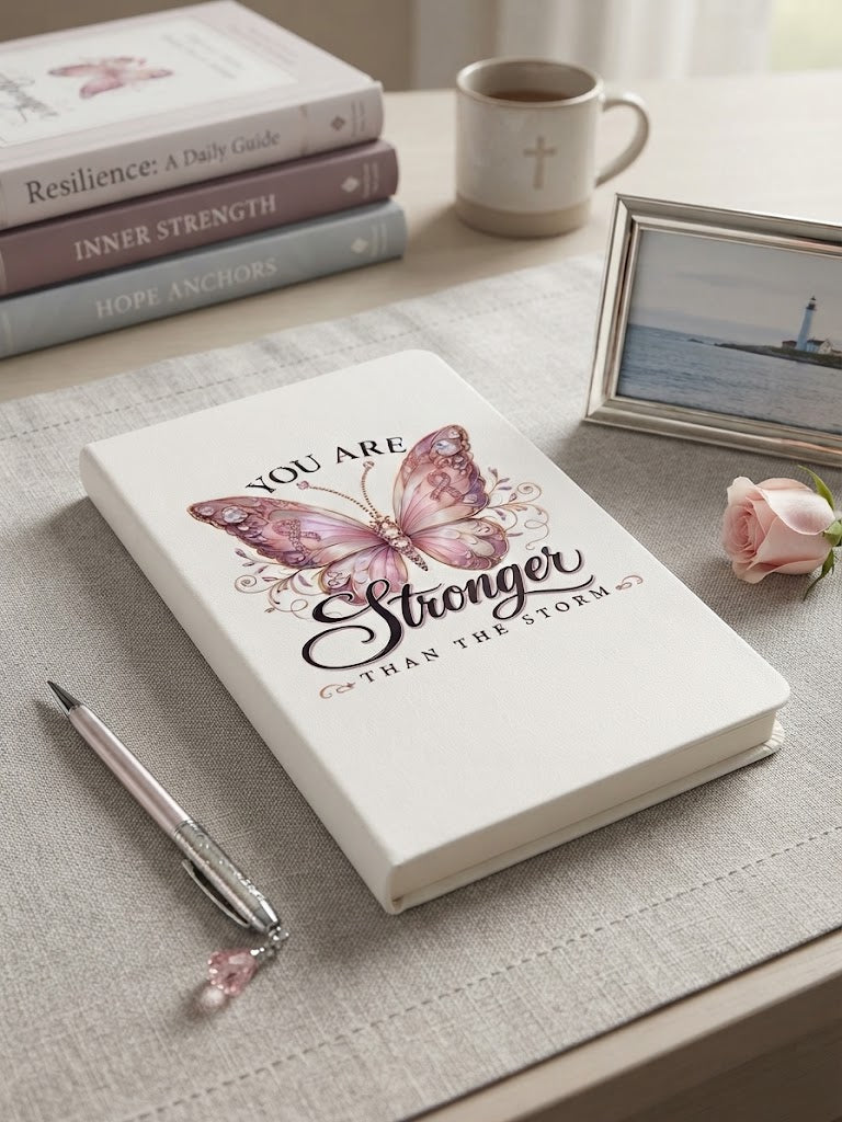 J-Spice: White Journal "You Are Stronger Than The Storm" - "Breast Cancer Awareness"
