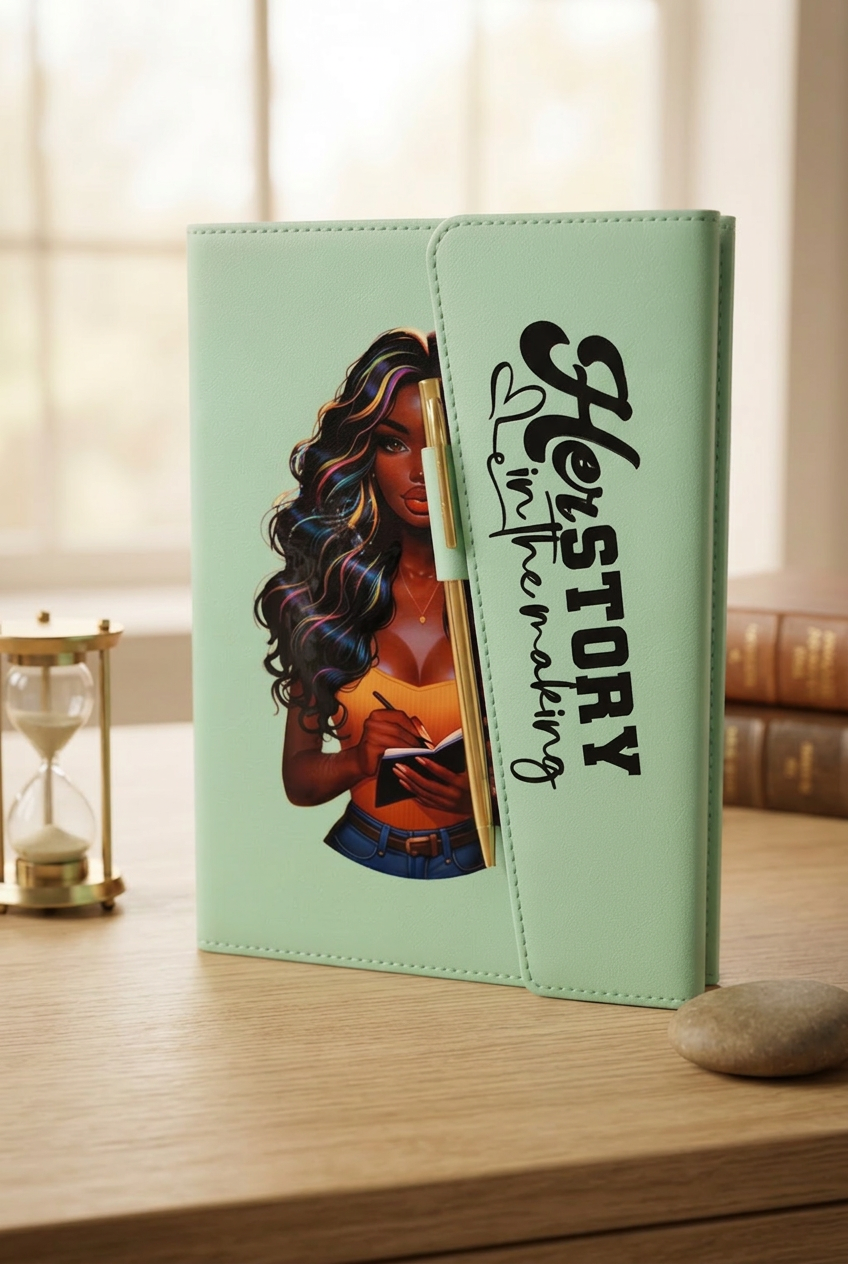 J-Spice: Mint Green Journal "Her Story"